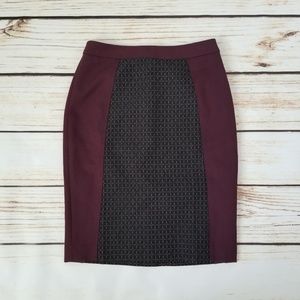 Halogen Womens Pencil Skirt Size 2 Maroon